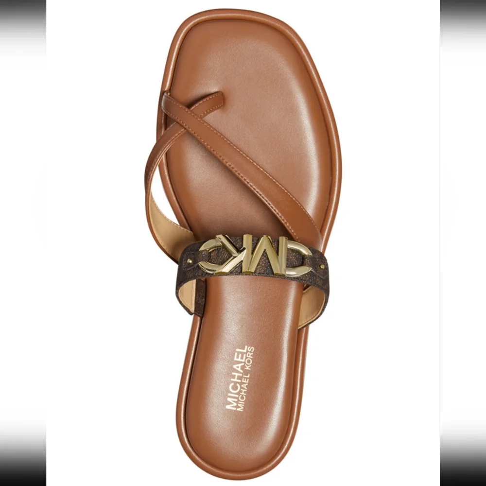 New Michael Kors Izzy Thong Silde Flat - Picture 2 of 4